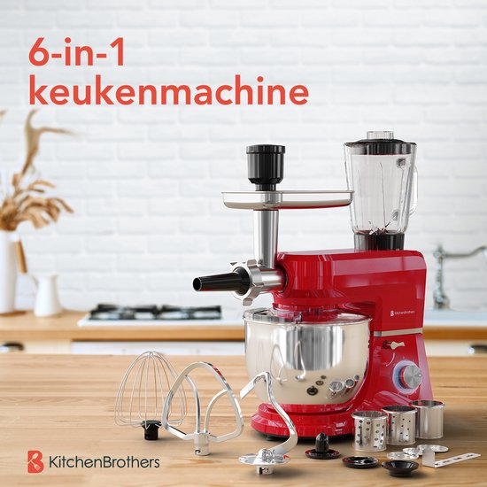 Keukenmachine - 2000W - Keukenrobot - Keukenmixer - Mixer met Mengkom