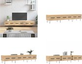 vidaXL Tv-meubel 150x36x30 cm bewerkt hout sonoma eikenkleurig - Tv-meubel - Tv-meubelen - Tv Kast - Opbergkast