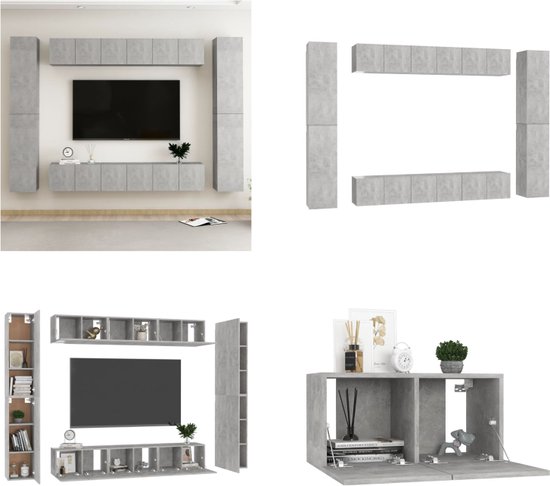 VidaXL Tv-meubel 99x39x44 cm staal antracietkleurig - Kantoormeubelen Plus