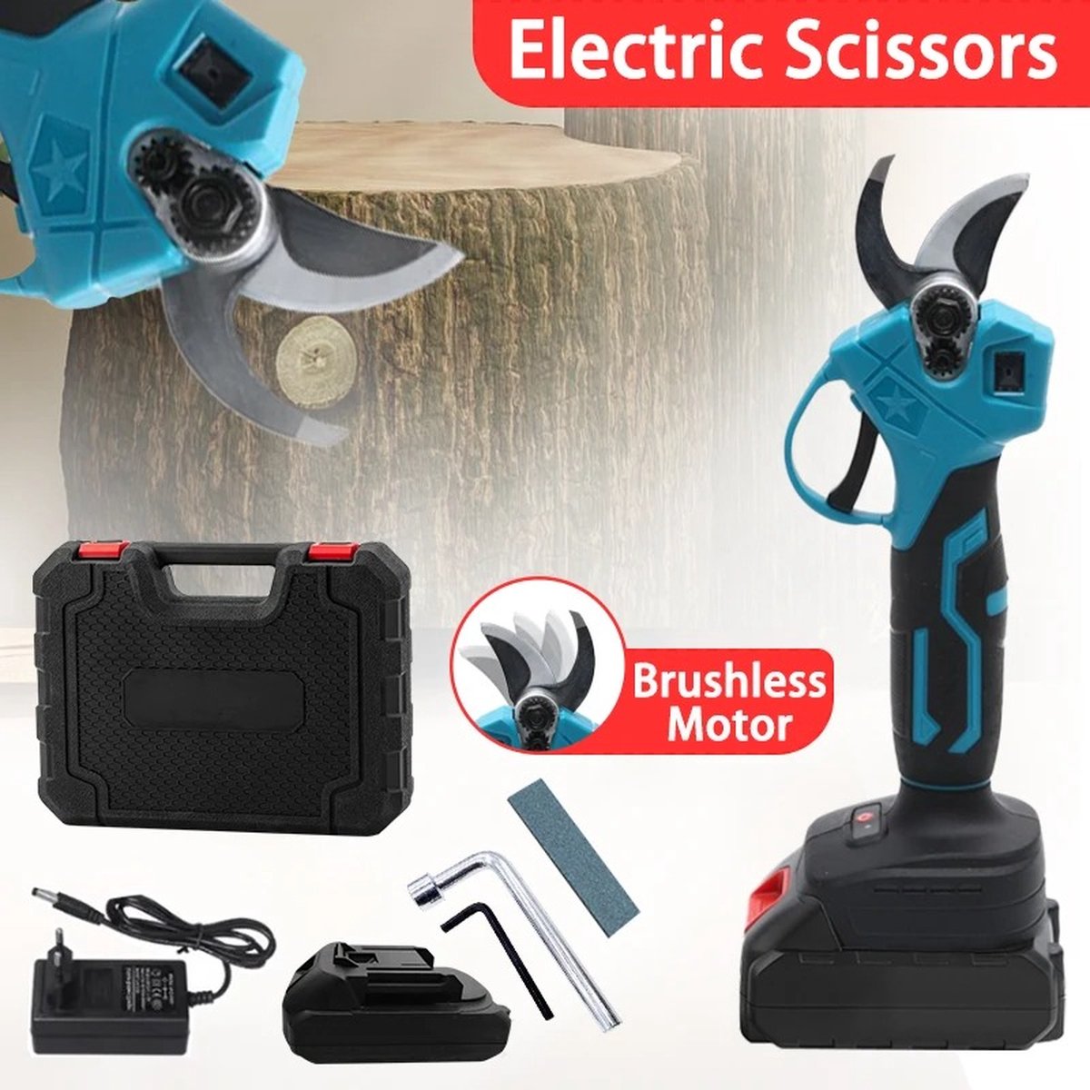 Rebel 4V 2 Ah Li-Ion Accu 2 In 1 Buxusschaar En Grastrimmer Inclusief Accu En Oplader 1100 Slagen Min Rb 5003