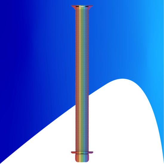 Bracelet adapté à Apple Watch 42/44MM - Convient aux séries 1/2/3/4/5/6/7/8/9/SE/ Ultra 1&2 - Taille Unique - Bracelet de montre - Milanais - Arc-en-ciel