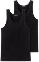 Schieser Authentic 2P Heren Onderhemd - Zwart - Maat XL