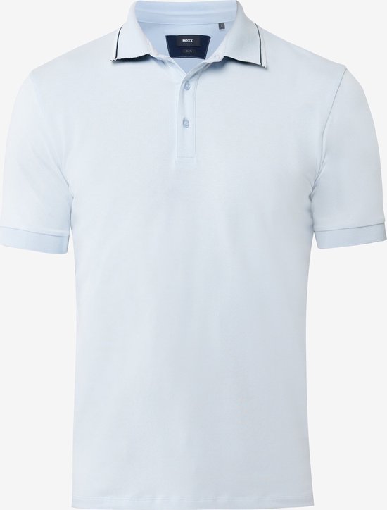 Chemise de nuit basique à manches courtes en coton - bleu polaire imprimé