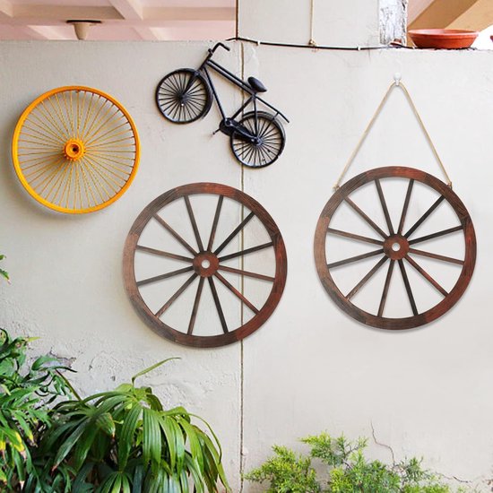 Houten decoratie wiel 90 cm - Tonnellerie den Oude