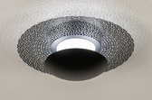 Lumidora Plafondlamp 74660 - Plafonniere - NEVIS - Ingebouwd LED - 12.0 Watt - 780 Lumen - 2700 Kelvin - Zwart - Metaal - Met dimmer - ⌀ 30 cm