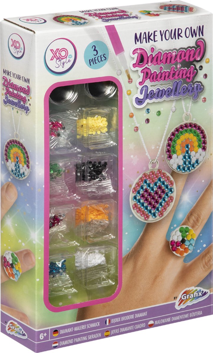 Grafix Diamond Painting Jewellery | Maak je eigen sieraden | Diamond Painting sieraden | Kettingen & ringen | Sieraden meisjes — cadeau in Spellen & Speelgoed - foto 8