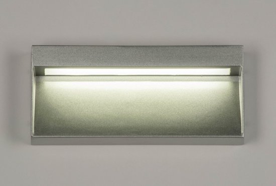 Lumidora Wandlamp 73171 - Voor buiten - BRISTOL - Ingebouwd LED - 6.0 Watt - 500 Lumen - 2700 Kelvin - Zilvergrijs - Metaal - Buitenlamp - IP54
