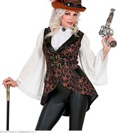 Widmann - Steampunk Kostuum - Wheel Of Time Steampunk Vest Vrouw - Brons, Zwart - Large / XL - Carnavalskleding - Verkleedkleding