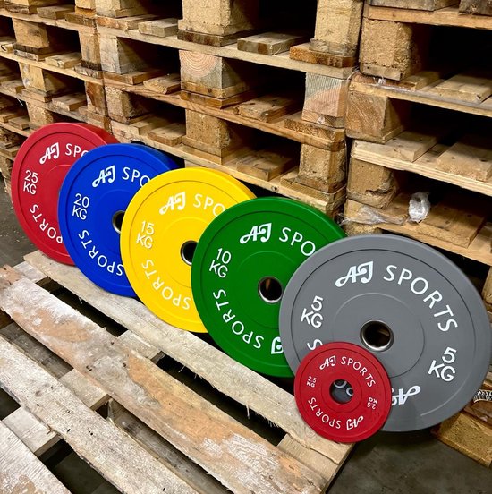 Hop-Sport Olympische Halterschijf 2,5 kg – Halterschijven met 50 mm gatdiameter – ideaal voor krachttraining met halterstangen, home gyms en professionele krachtapparaten – duurzaam en veilig