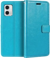 Étui Bookcase portefeuille adapté à : Motorola Moto G73 - Turquoise