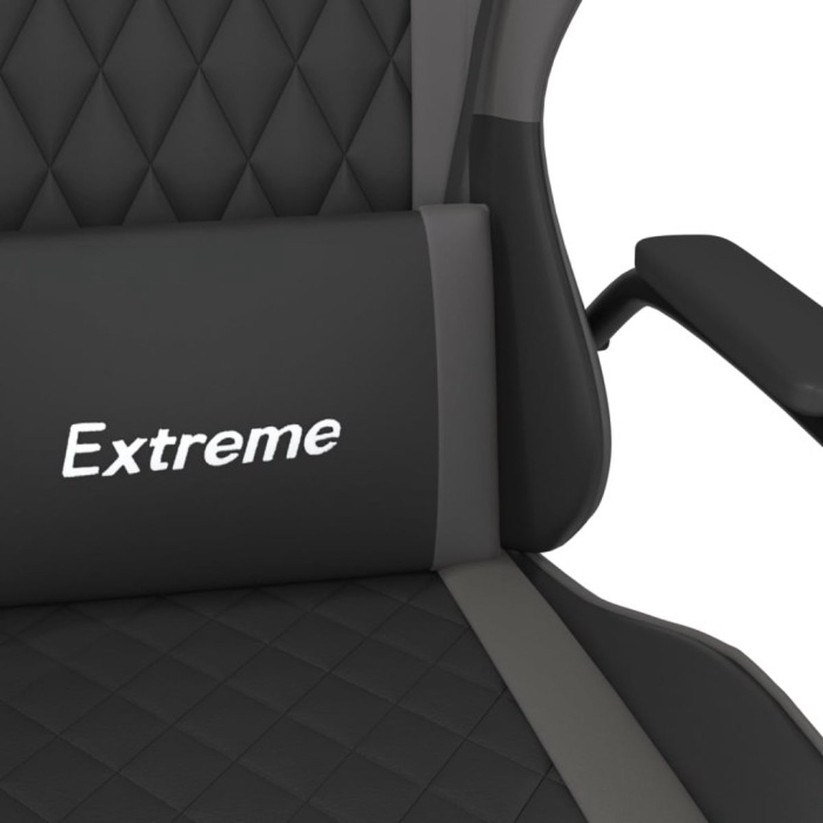 vidaXL Gamestoel - kunstleer - zwart - en - grijs zwart en grijs