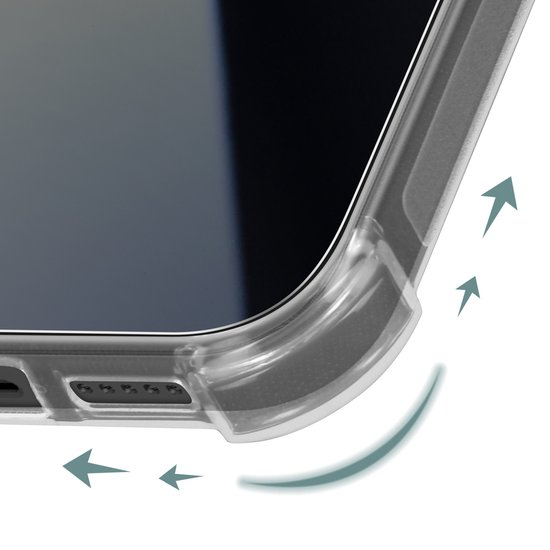 Coque adaptée pour Apple iPhone 15 Pro Max antichoc coins 9H verre trempé, transparent