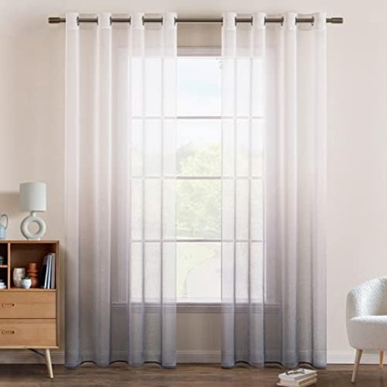Duo rolgordijn – 110 x 175 cm – grijs – licht doorlatend met optimale privacy