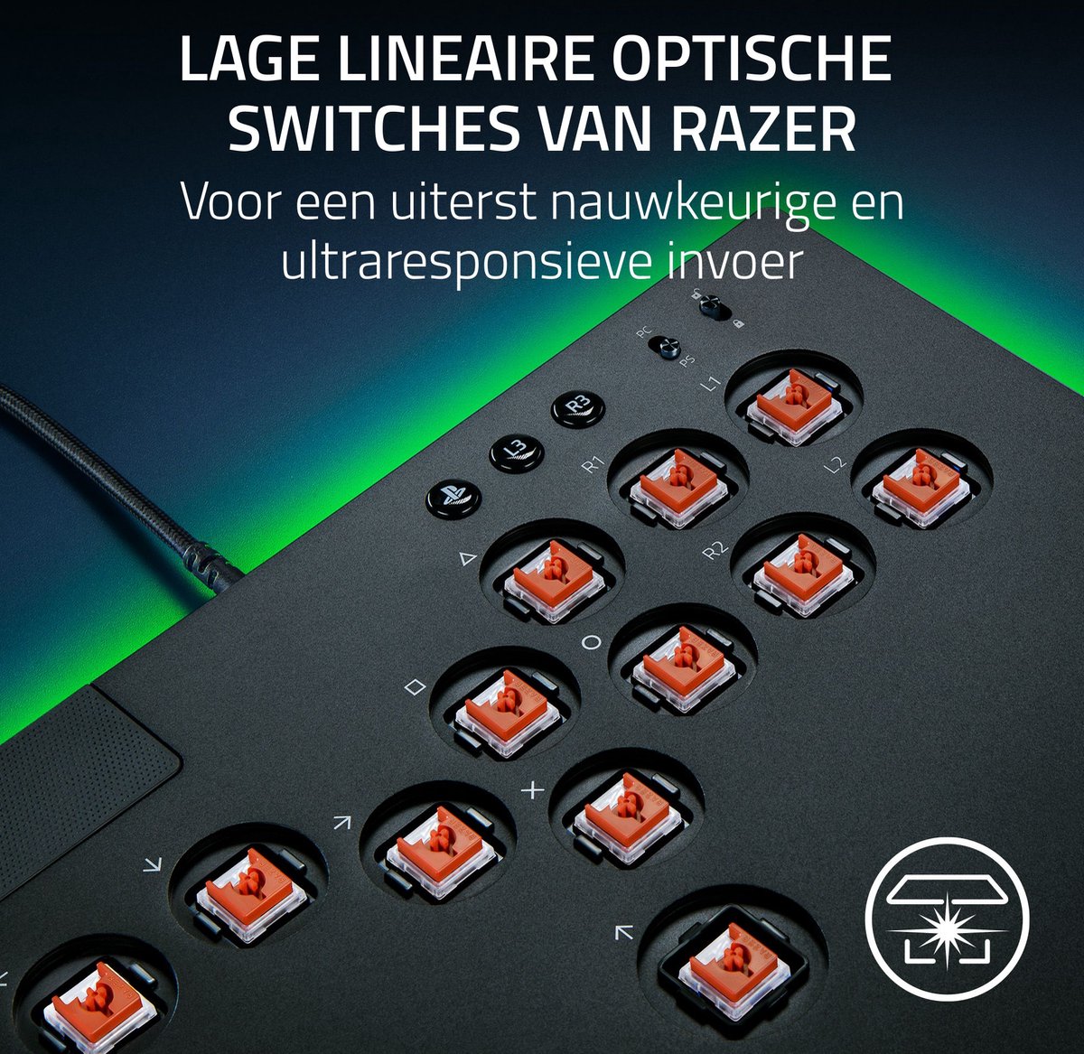 Razer Kitsune - Optische Arcade Controller voor PS5 & PC - RGB – foto 5