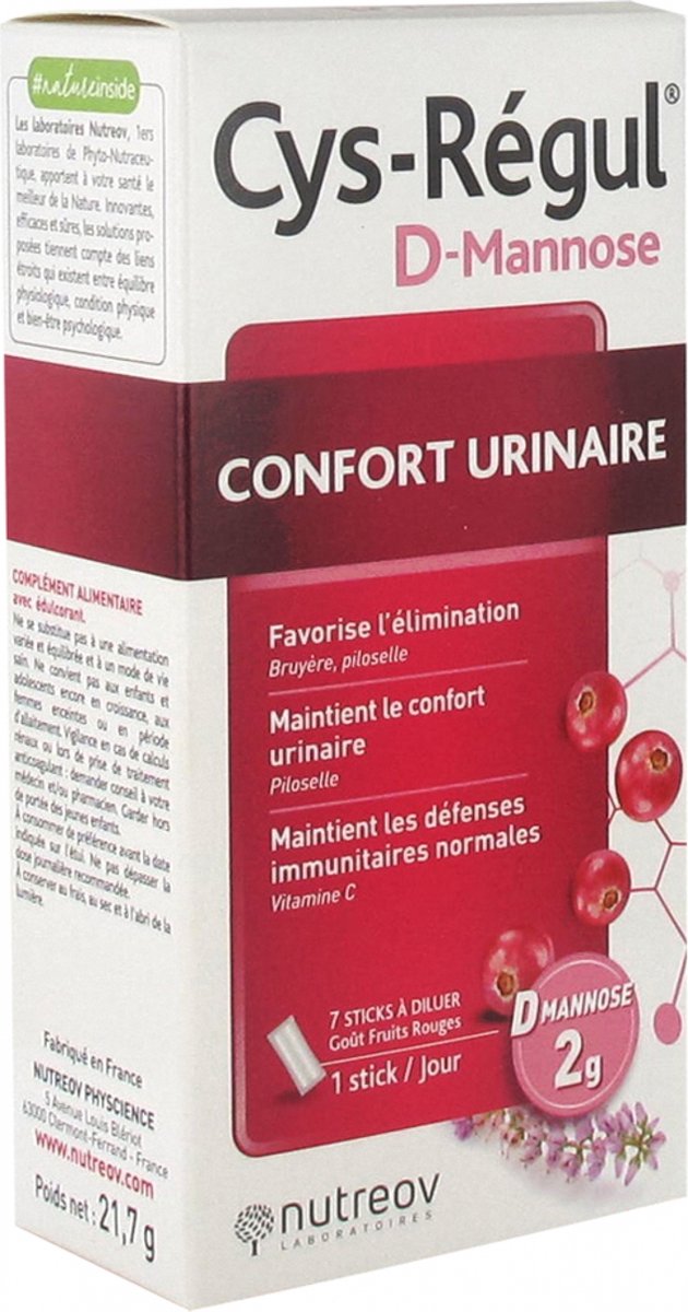 Nutreov Cys-régul D-Mannose Urinary Comfort 7 Sticks