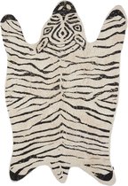 Vloerkleed Kinderkamer - Vloerkleed Jungle - Zebra - 180 x 120 cm - Zwart, Wit