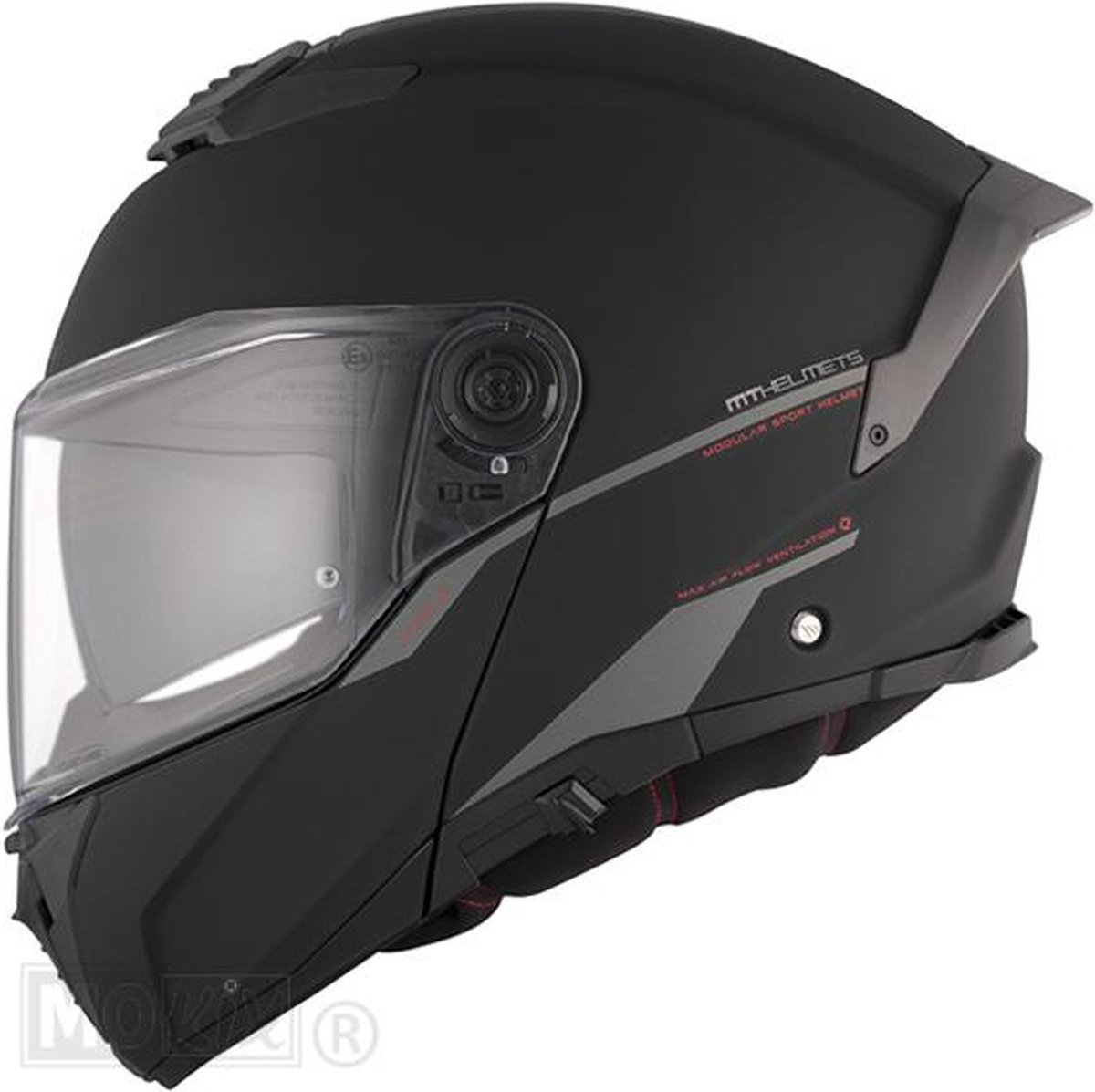 MT Systeemhelm Atom II mat zwart Maat S