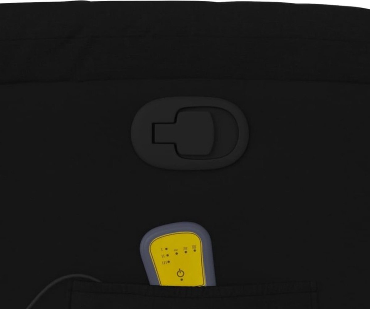 Afbeelding 2 van vidaXL Sta-op-massagestoel Verstelbaar Stof Zwart