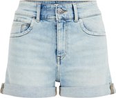 WE Fashion Dames high rise denimshort met comfort stretch