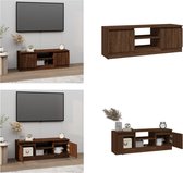 vidaXL Tv-meubel met deur 102x30x36 cm bruineikenkleurig - Tv-kast - Tv-kasten - Tv-meubel - Hifi-meubel
