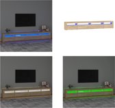 vidaXL Tv-meubel met LED-verlichting 270x35x40 cm sonoma eikenkleurig - Tv-kast - Tv-kasten - Tv-meubel - Tv-meubel Met LED-verlichting