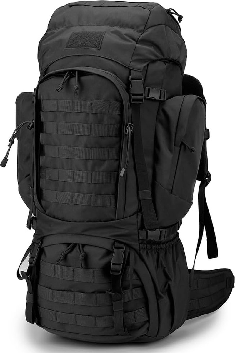 Backpack - 60L - Tactische Rugzak voor Camping,Trekking,Hiking,Wandelen Inclusief regenhoes - Zwart