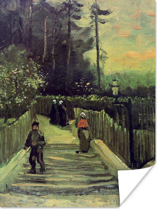 Poster Hellend pad in Montmartre - Vincent van Gogh - 90x120 cm