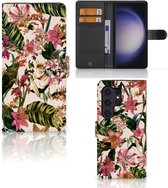 GSM Hoesje Geschikt voor Samsung Galaxy S24 Ultra Fotohoesje ontwerpen Flowers