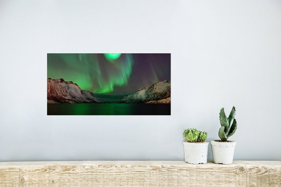 Affiche Aurores Boréales - Berg - Norvège - 40x20 cm