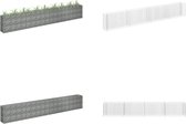 vidaXL Gabion plantenbak verhoogd 360x30x60 cm gegalvaniseerd staal - Schanskorfmand - Schanskorfmanden - Schanskorf Muur - Schanskorf Muren