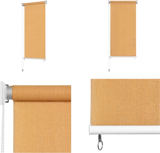 vidaXL Rolgordijn voor buiten 60x140 cm beige - Rolgordijn - Rolgordijnen - Rol Gordijn - Rol Gordijnen