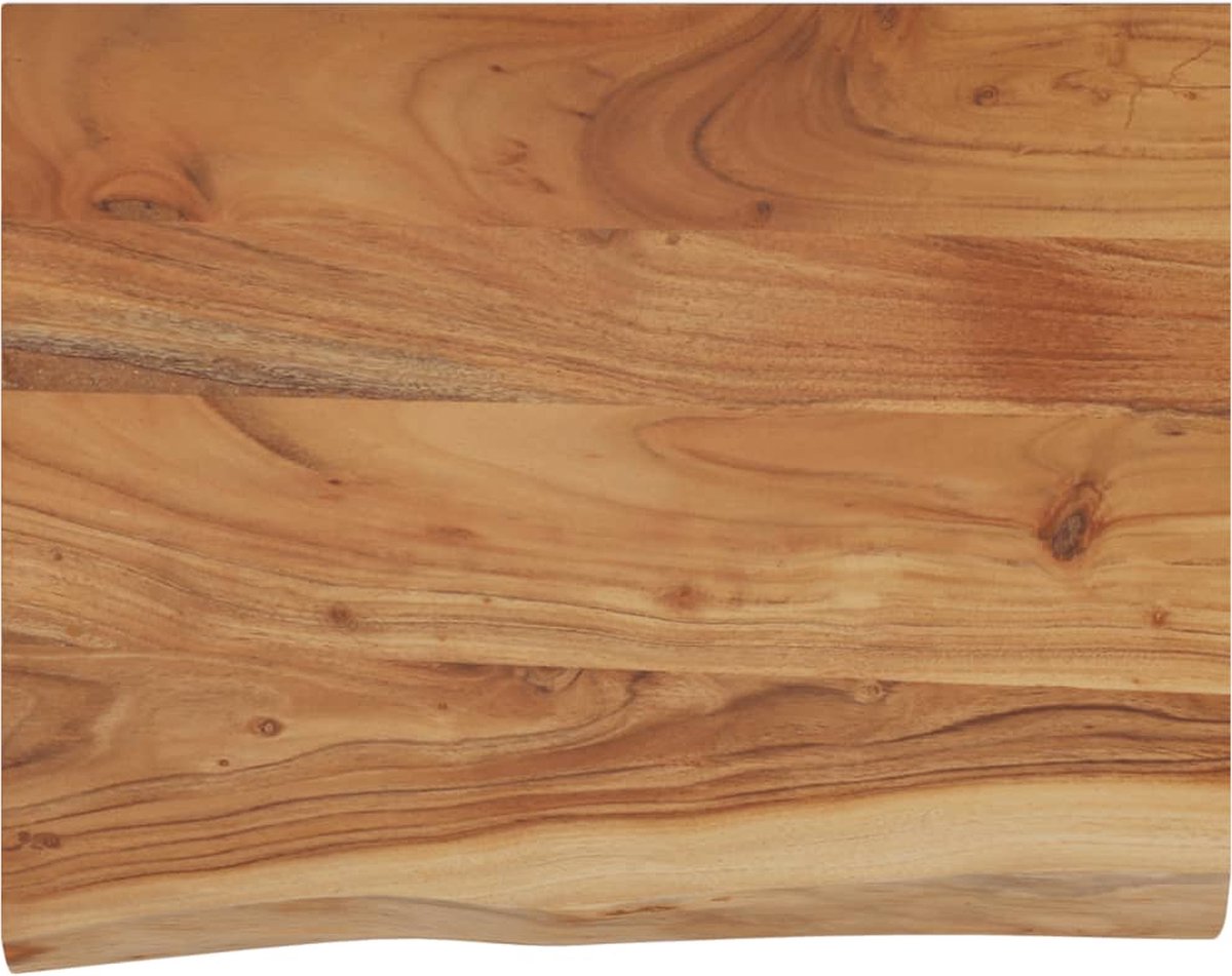 vidaXL Wandschap - rechthoekig - natuurlijke - rand - 50x40x3,8 - cm - acaciahout Naturel