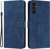 Coverup Smile Book Case Convient pour Samsung Galaxy A15 Case - Blauw
