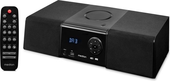 Medion DAB + Radio Micro Audio System (E64004) - Bluetooth Speaker - CD-speler - FM-radio - USB - MP3 - LCD Scherm - Zwart