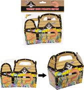 Traktatiedoosjes Piraat 12 STUKS - Piraten - Verpakking Cadeau - Traktatie - Doosjes - Voor Uitdeelcadeaus - 12 x 12,5 cm