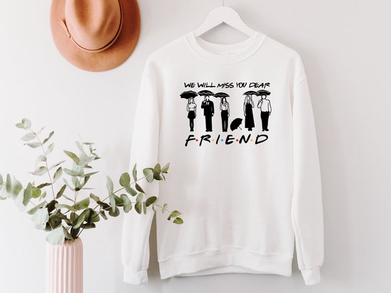 Lykke Friends Sweatshirt|Trui| We Will Miss You Dear |Friends TV Show | Herinnering aan Matthew| Wit| Maat M