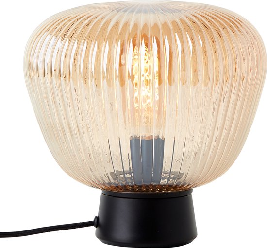 Brilliant lamp Kaizen lampe de table 24,5cm ambre-ambre/noir mat métal/plastique marron 1x A60, E27, 40 W