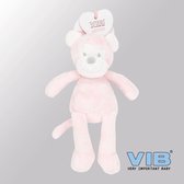 VIB® - Pluche Aap VIB medium 35 cm - Roze - Babykleertjes - Baby cadeau