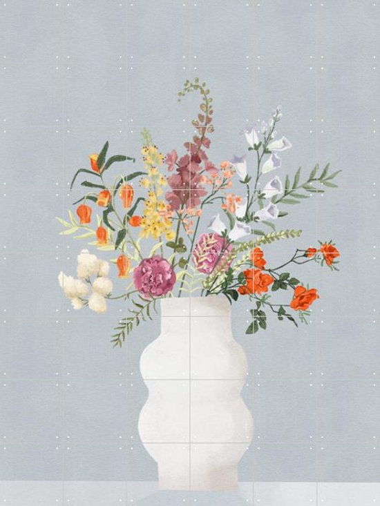 IXXI Flowers in Vase - Wanddecoratie - Bloemen en Planten - 120 x 160 cm