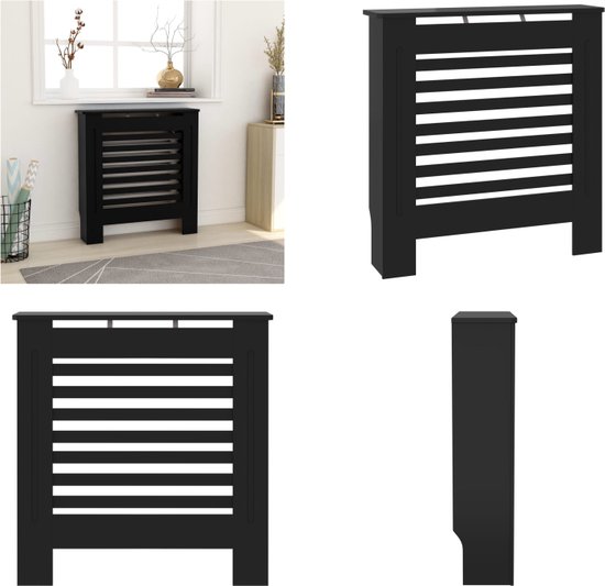 vidaXL Radiatorombouw 78 cm MDF zwart