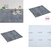 vidaXL Vloerplanken 20 st zelfklevend 1-86 m² PVC grijs marmerpatroon - Vloerplank - Vloerplanken - Vloertegel - Vloertegels