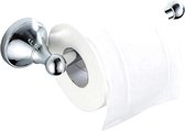 Toiletpapierhouder zonder deksel messing badkamer wc-rolhouder wandmontage, gepolijst chroom