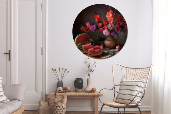 WallCircle - Cercle mural ⌀ 120 - Couleurs - Nature morte - Fruits - Tableaux ronds salon - Plaque murale ronde - Cercle de Décoration murale - Décoration de chambre à l'intérieur - Décoration murale murale cercle mural - Accessoires de maison XXL