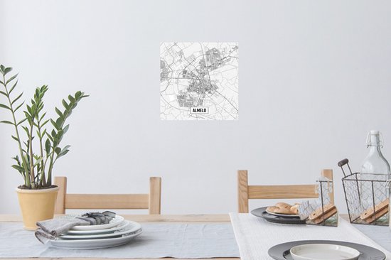 Stickers Stickers muraux - Plan de la ville Almelo - 30x30 cm - Feuille adhésive - Carte