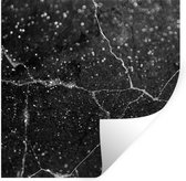 Stickers Stickers muraux - Marbre - Zwart - Wit - 100x100 cm - Feuille adhésive XXL