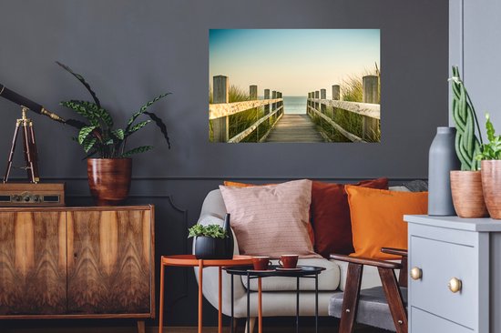 Stickers Stickers muraux - Clôture - Chemin - Mer - 90x60 cm - Feuille adhésive