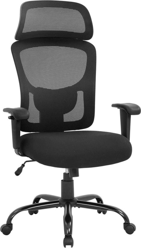 Best Office BT-HD1173-Black Ergonomische Bureaustoel - Voor op kantoor en thuis - Tot 181 KG - Zwart