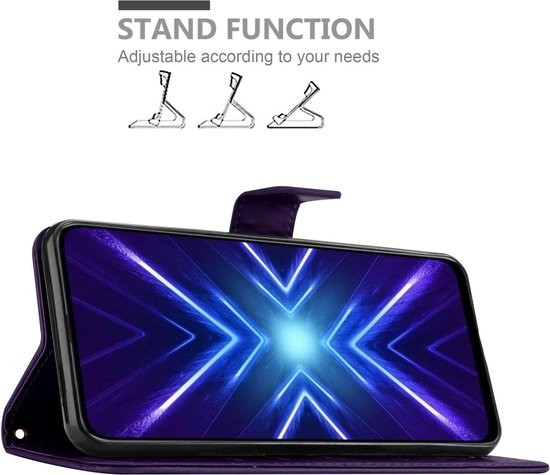 Cadorabo Case for Honor 9X in - Housse de protection à motif floral avec fermeture magnétique, fonction support et fentes pour cartes Book Case Cover Etui