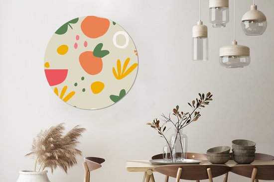 WallCircle - Cercle mural - Cercle mural intérieur - Fruits - Été - Design - 90x90 cm - Décoration murale - Peintures ronds