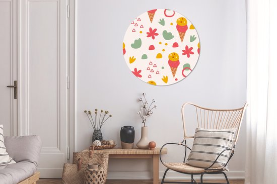 Cercle mural - Plastique - Glace - Design - Été - ⌀ 90 cm - Cercle mural